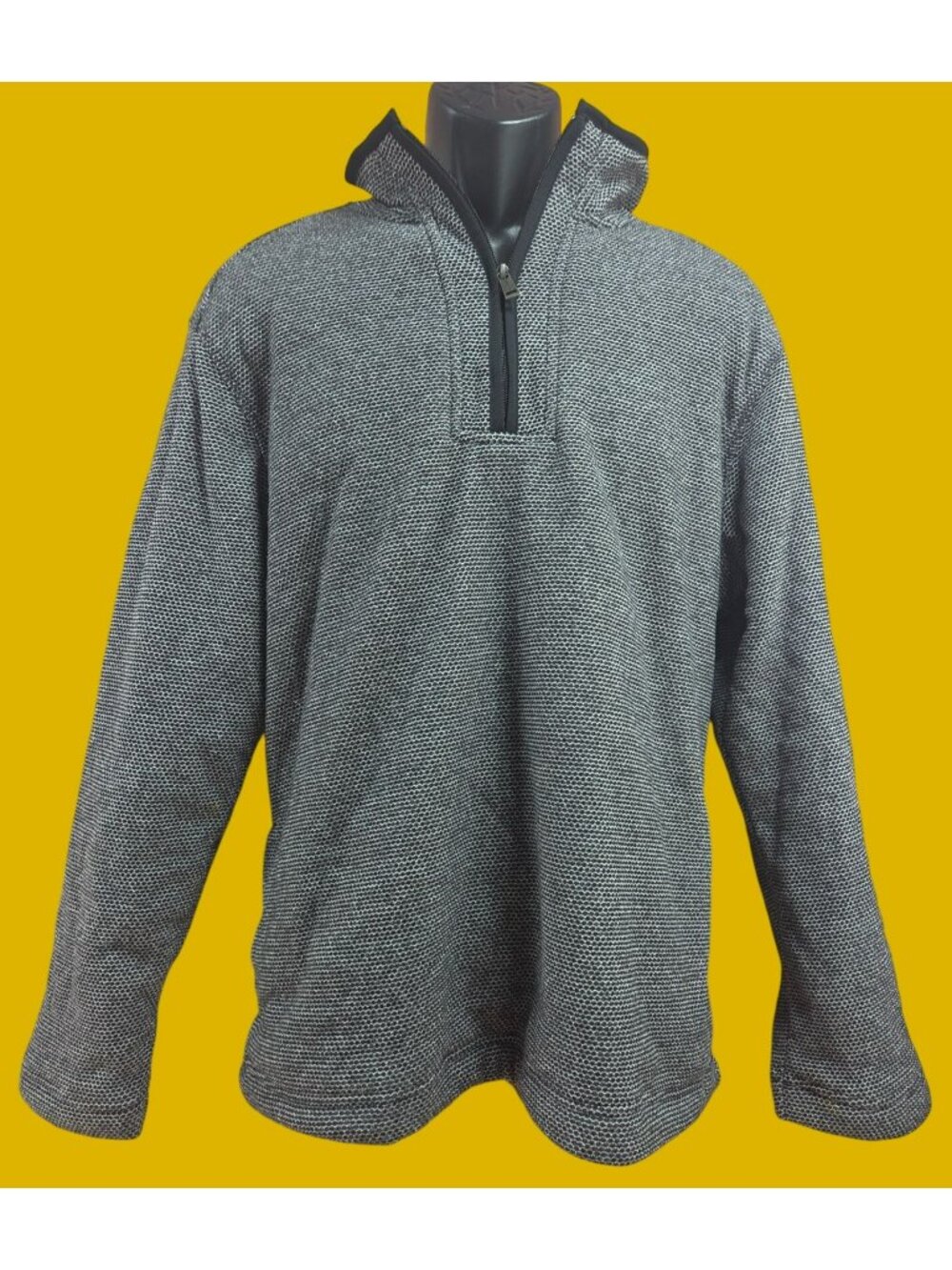 Orvis Classic Collection Mens Gray 1/4 Zip Fleece Jacket Medium